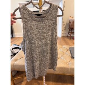Aeropostale Womens Grey Marled Knit Tank Top Sleeveless Crew Neck Size Medium